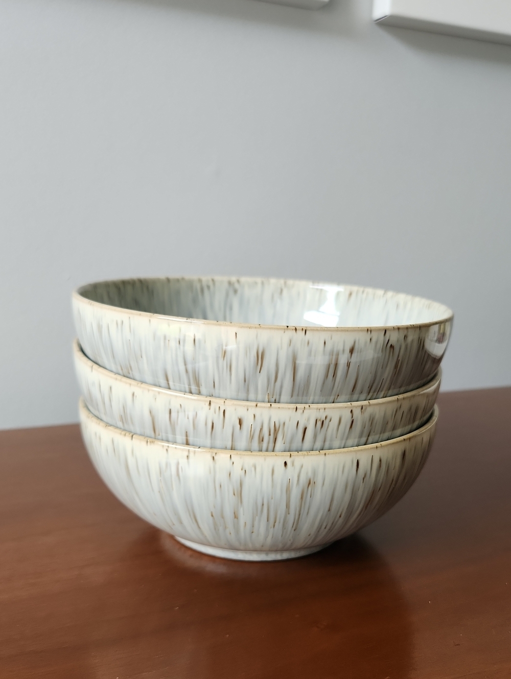 Denby Halo Speckle Stoneware Cereal Bowls - Blue - Set #2